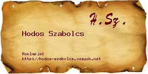 Hodos Szabolcs névjegykártya
