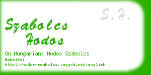 szabolcs hodos business card